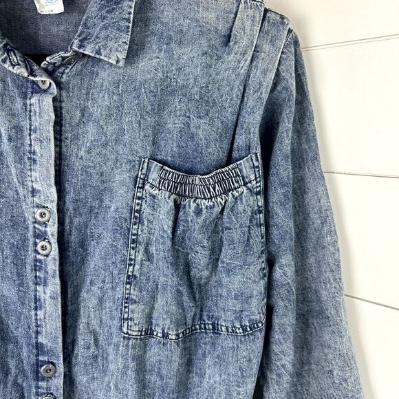 Vintage Union Made Appel Denim Midi Shirt Dress Size Medium - Picture 3 of 7